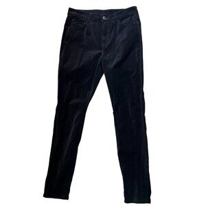 Cabi Womens Skinny Pants Size 8 Black Velvet Ankle Stretch Casual Y2K Classic